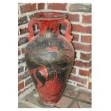 28" tall floor vase with bird design