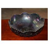 Imperial Glass Purple Sawtooth Hobstar Carnival