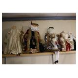 Lot - 6 Santa tree toppers