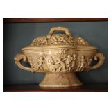 Capodimonte style soup tureen featuring a