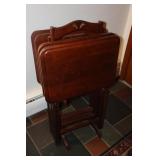 TV tray set with storage stand