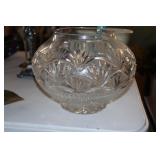 Lead crystal rose bowl