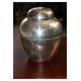 Ginger jar marked EPNS India 7" tall