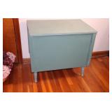 Green wooden storage chest 29 1/2 X 19 X 27
