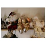 Lot - 3 shelf sitter Santas