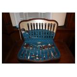 83 Pcs Wm Rodgers  silverplate flatware in chest