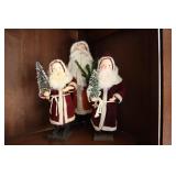 Lot of Santas - 2 Paper mache candy holders and