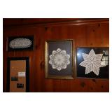 Lot - 3 framed doilies