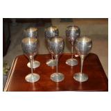 Set of 6 EPNS silverplate gobblets marked Spain