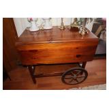 Pine tea cart (contents not included)