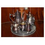 6 Pcs Wm. Rodgers silverplated coffee service