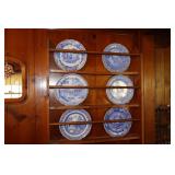 Lot - 6 Spode Blue Room Collection plates