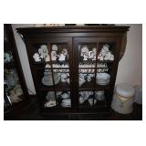 Pine cabinet 42 X 17 X 47 1/2H (contents of