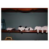 Lot - 3 shelf sitters including bunny, cow and