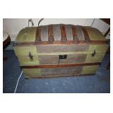 Dome top steamer trunk with contents (located in