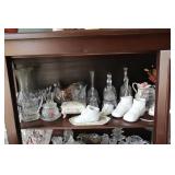 Shelf lot - vases, bells, sugar & creamer,