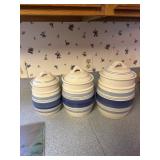 Pfaltzgraf 3 piece canister set (purple at handle
