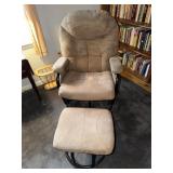 MIcrofiber glider with footstool