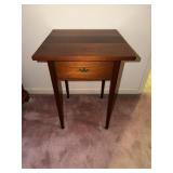 Mahogany one drawer side table 21.25 X