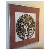 4 Wall pictures - expressionist art, needlepoint