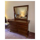 Kling cherry double dresser with mirror