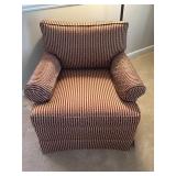 Ashley Manor Inc. burgundy and tan club chair