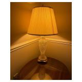 Pair of cut crystal urn table lamps possibly