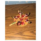 Russian folk art "Pecking chickens" paddle toy