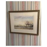 Print titled Somerset levels by artist Constance