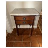 2 Drawer accent table with marble top