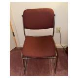 2 Globe stackable office chairs, particle board