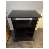 Small black display shelving unit 23.75 X 15.75