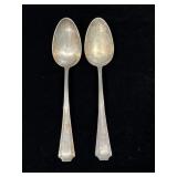 2 Sterling silver spoons monogrammed 3.96 ozt