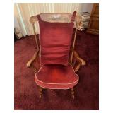 S Bent & Bros spindle back rocking chair with