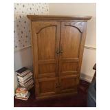 Oak entertainment or storage cabinet (does not