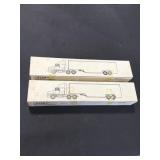 2 Ertl Collectibles white GMC cab with drop