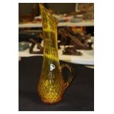 Kanawha glass amber ewer pitcher