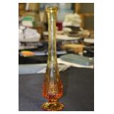 Fenton Valencia amber swung vase