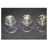 3 Whitall Tatum #2 glass wire insulators