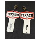 Collectible Texaco Men and Ladies restroom flange