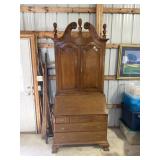 Chippendale style cherry secretary desk (2 pieces)