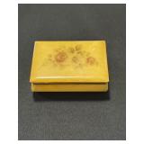 Italian alabaster trinket box decorated with