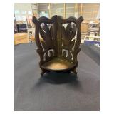 Ornate handcarved wooden corner plinth