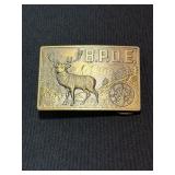 BPOE solid bronze belt buckle made by Harry