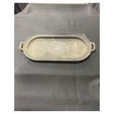 Cast iron oval griddle marked 8 and EX.C