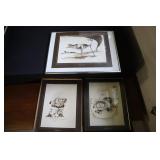 Lot - 3 Gary Patterson framed golf themed prints