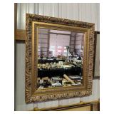 Giltwood beveled mirror 25.25 X 28.25