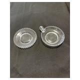 Candlewick  nappy bonbon dish and a saucer
