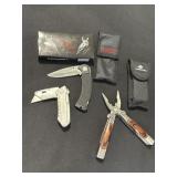 3 pieces - Winchester multi-tool, Husky folding