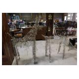 Pair metal reindeer